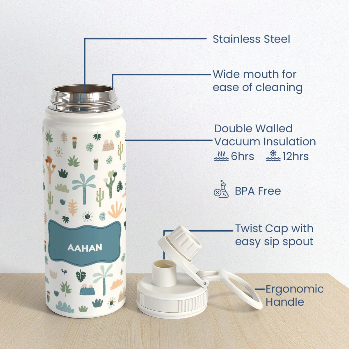 Personalised Nature & I Insulated Water Bottle (Hydro) 600 ML - image 6