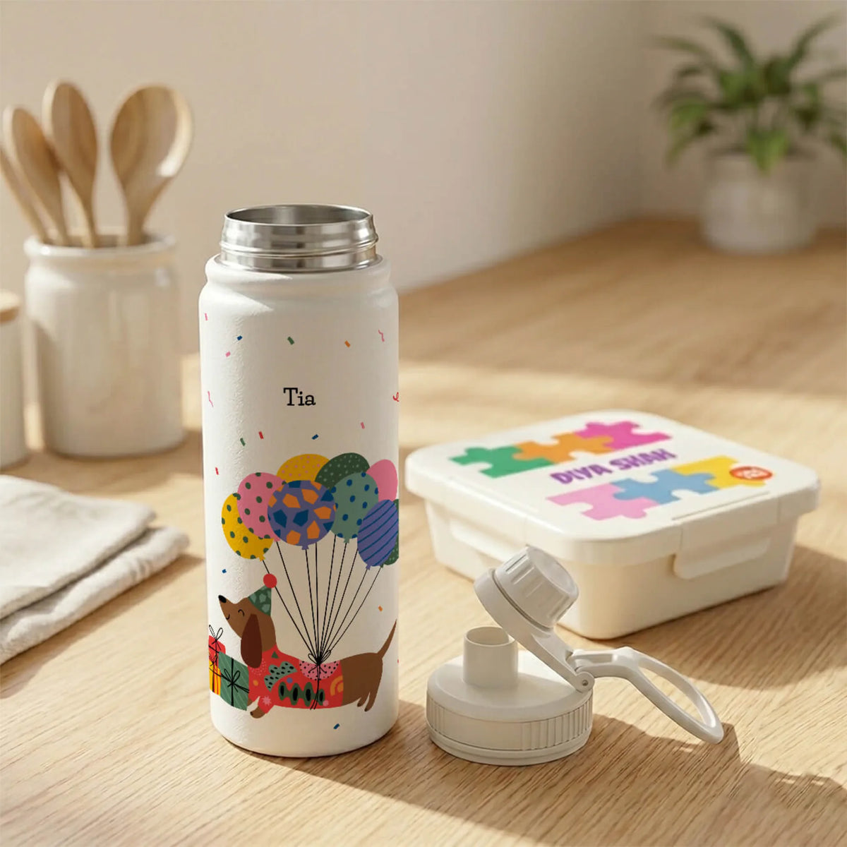 Personalised Paw Party Water Bottle (Hydro) 600 ML - image 4