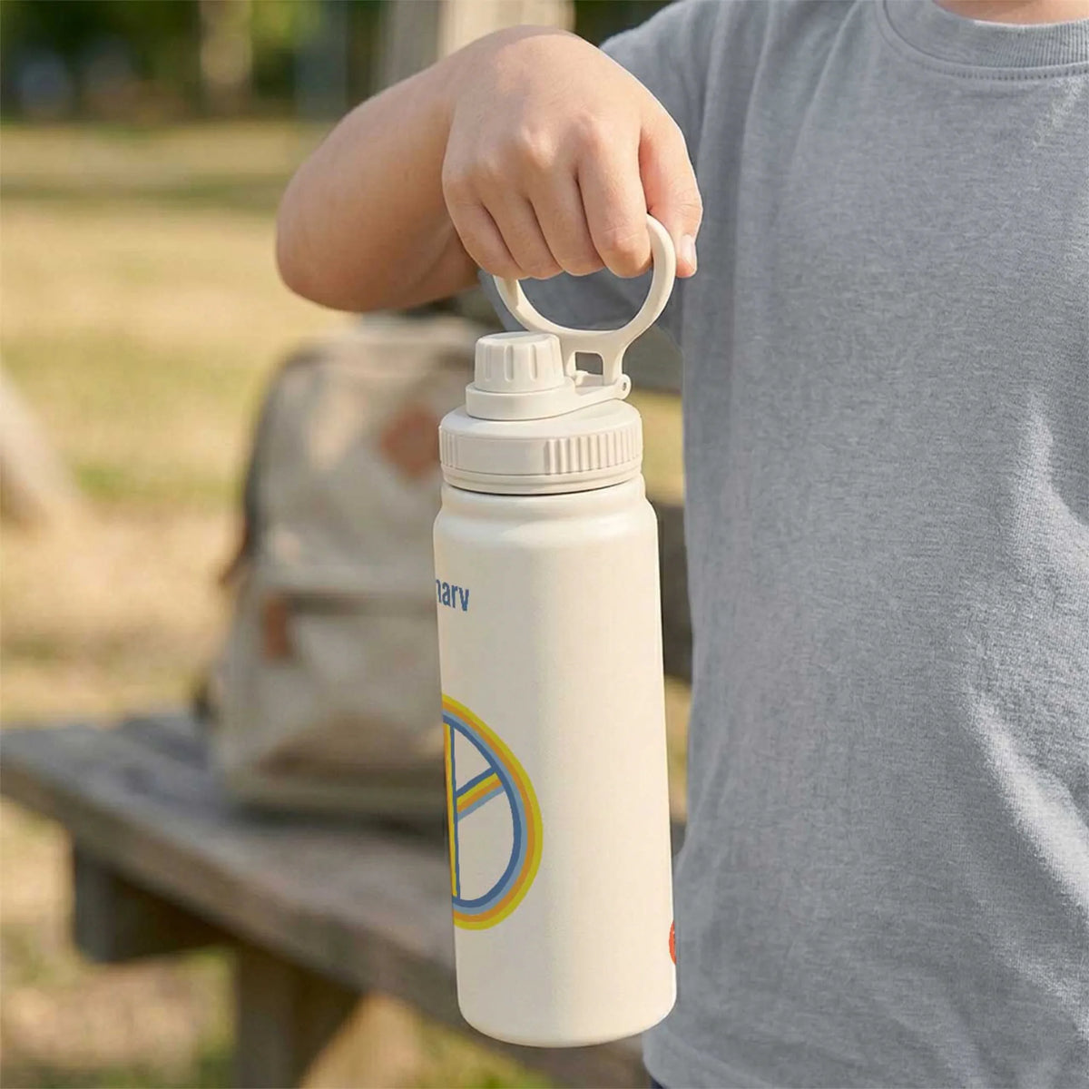 Personalised Peace Insulated Water Bottle (Hydro) 600 ML - image 3