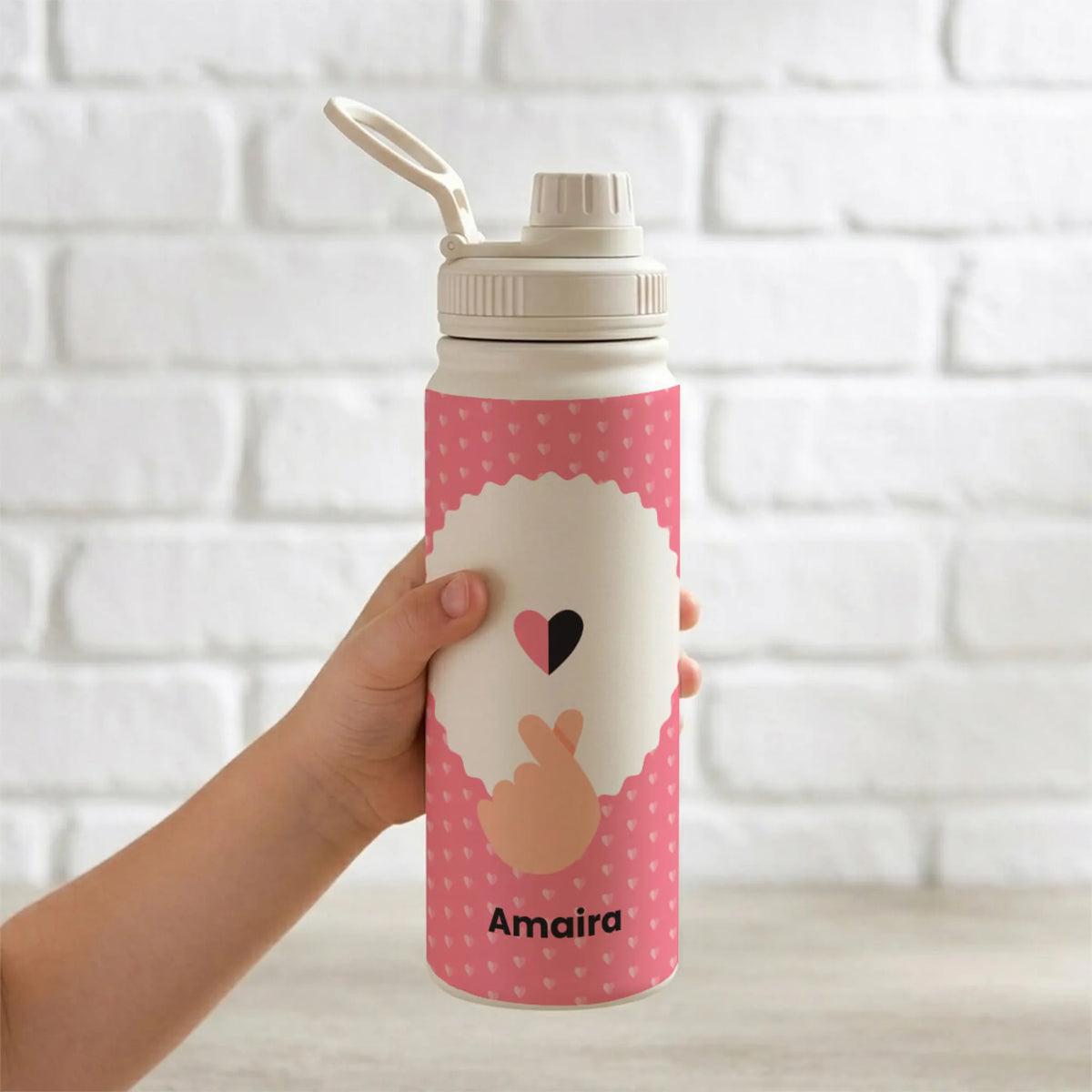 Personalised Pop Heart Insulated Water Bottle (Hydro) 600 ML - image 5