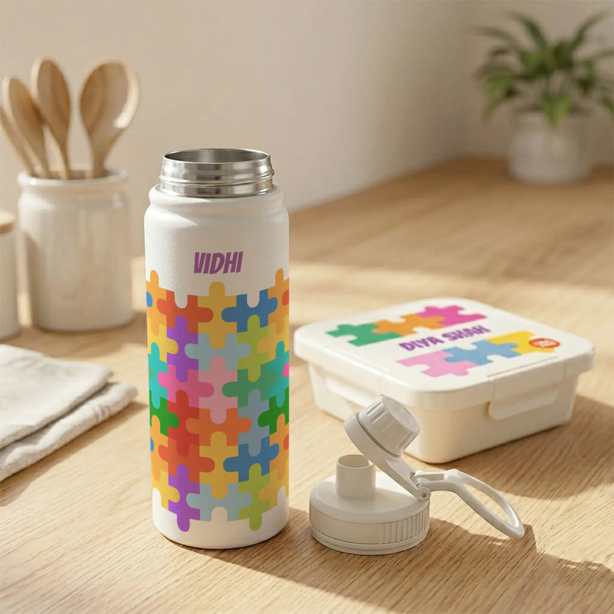 Personalised Puzzle Pop Water Bottle (Hydro) 600 ML - image 4