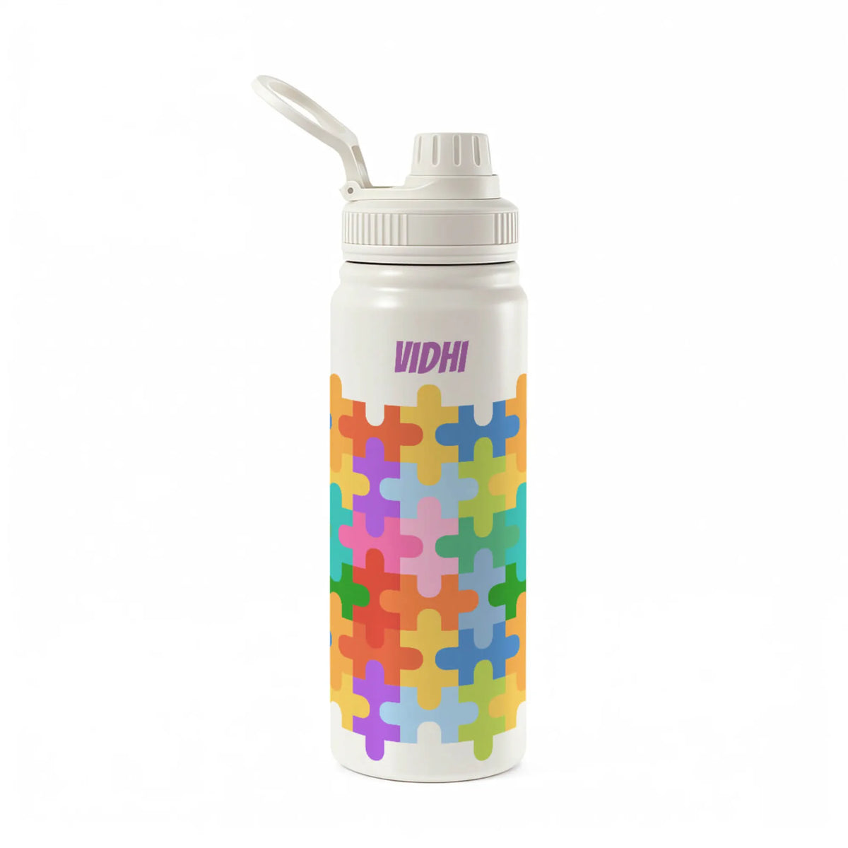 Personalised Puzzle Pop Insulated Water Bottle (Hydro) 600 ML - image 1