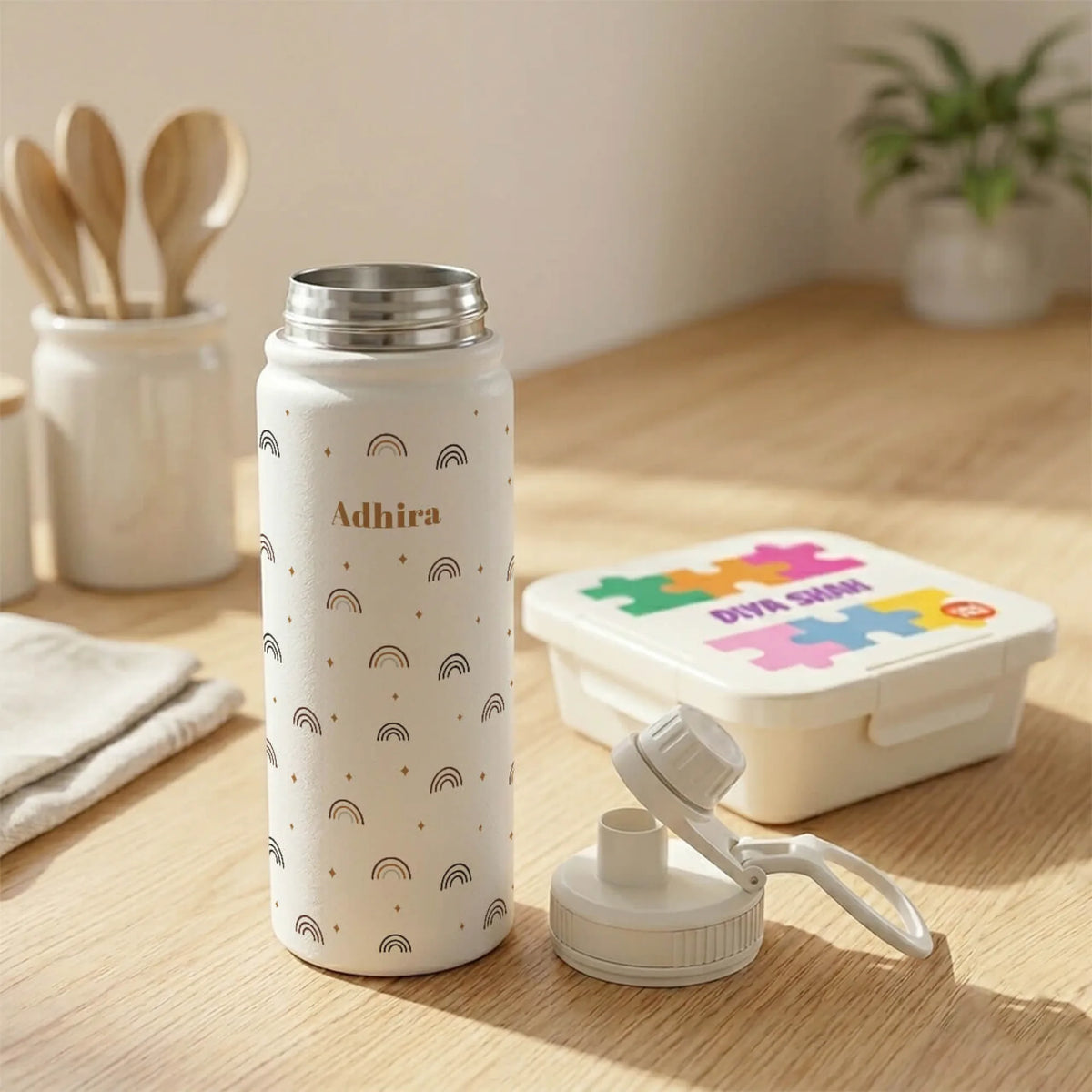 Personalised Rainbow Fun Water Bottle (Hydro) 600 ML - image 4