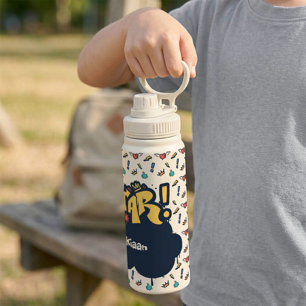 Personalised Rising Stars Insulated Water Bottle (Hydro) 600 ML - image 3