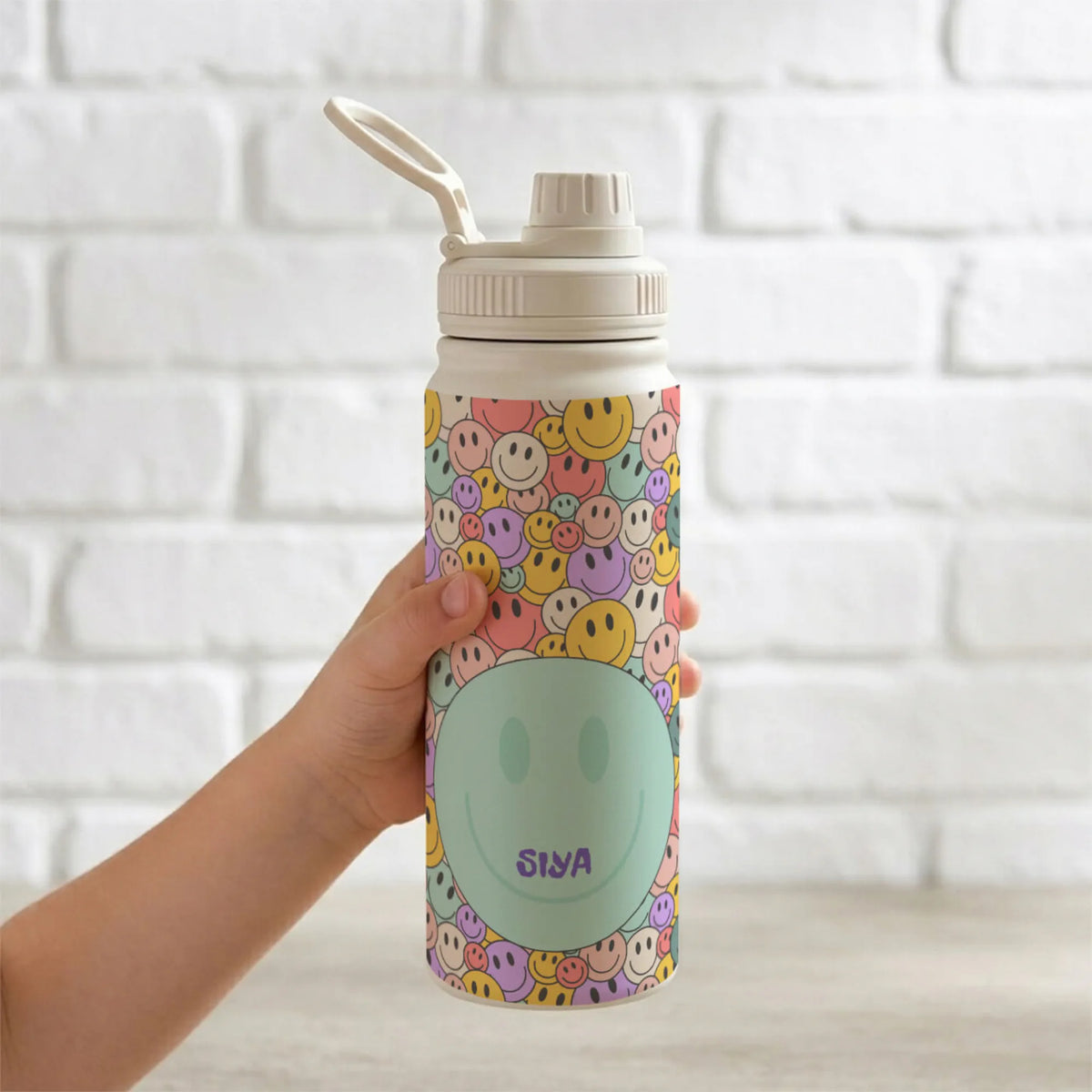 Personalised Smiley Day Water Bottle (Hydro) 600 ML - image 5