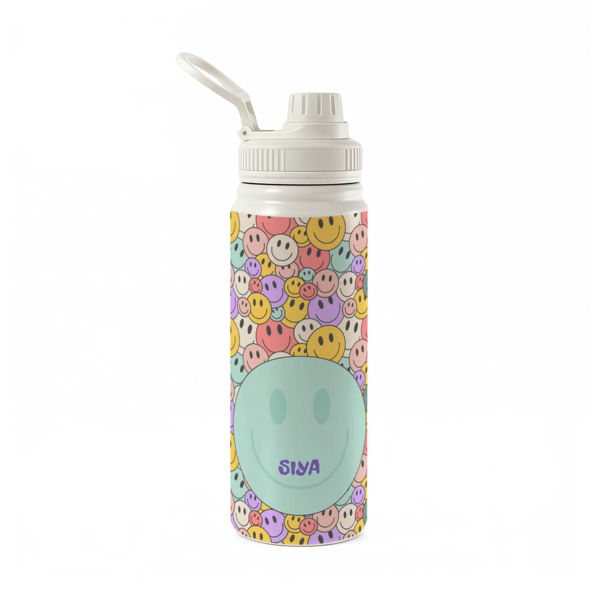 Personalised Smiley Day Insulated Water Bottle (Hydro) 600 ML - image 1