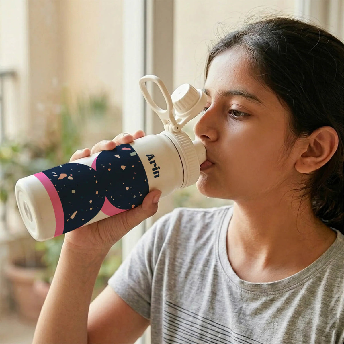 Personalised Terrazzo Pop Insulated Water Bottle (Hydro) 600 ML - image 2