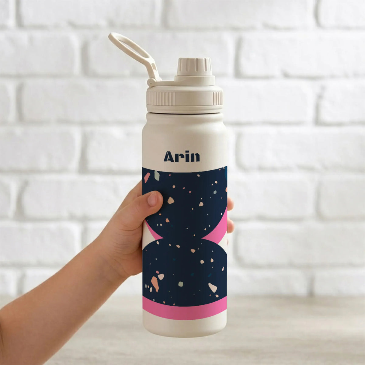 Personalised Terrazzo Pop Water Bottle (Hydro) 600 ML - image 5