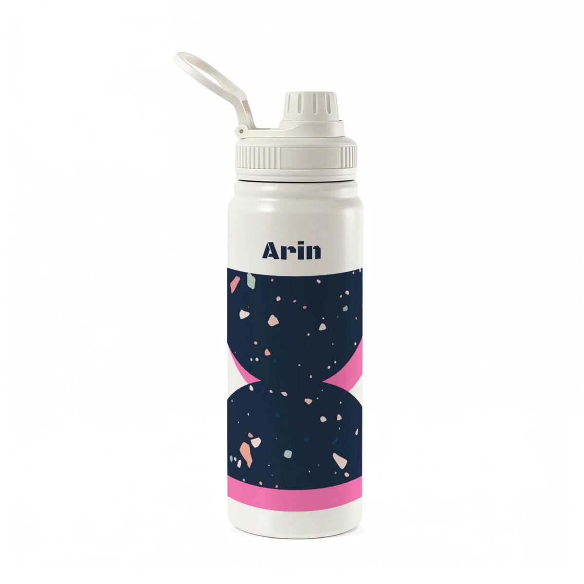 Personalised Terrazzo Pop Water Bottle (Hydro) 600 ML - image 1