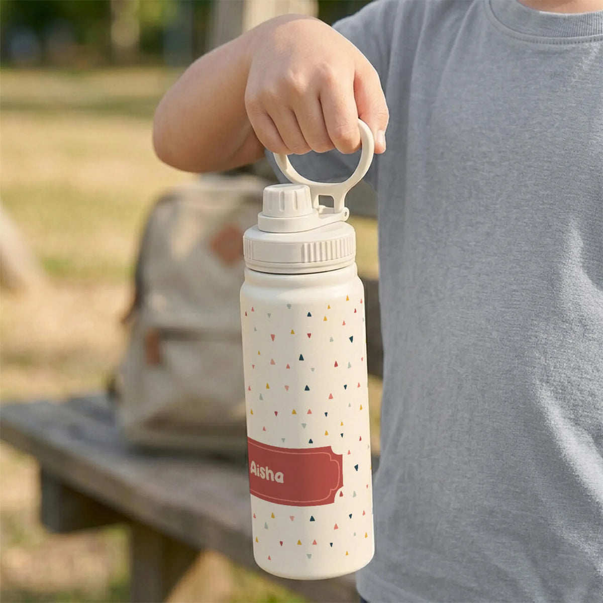 Personalised Triangle Tango Insulated Water Bottle (Hydro) 600 ML - image 3