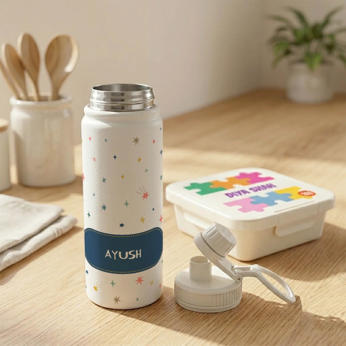 Personalised Twinkling Stars Insulated Water Bottle (Hydro) 600 ML - image 4