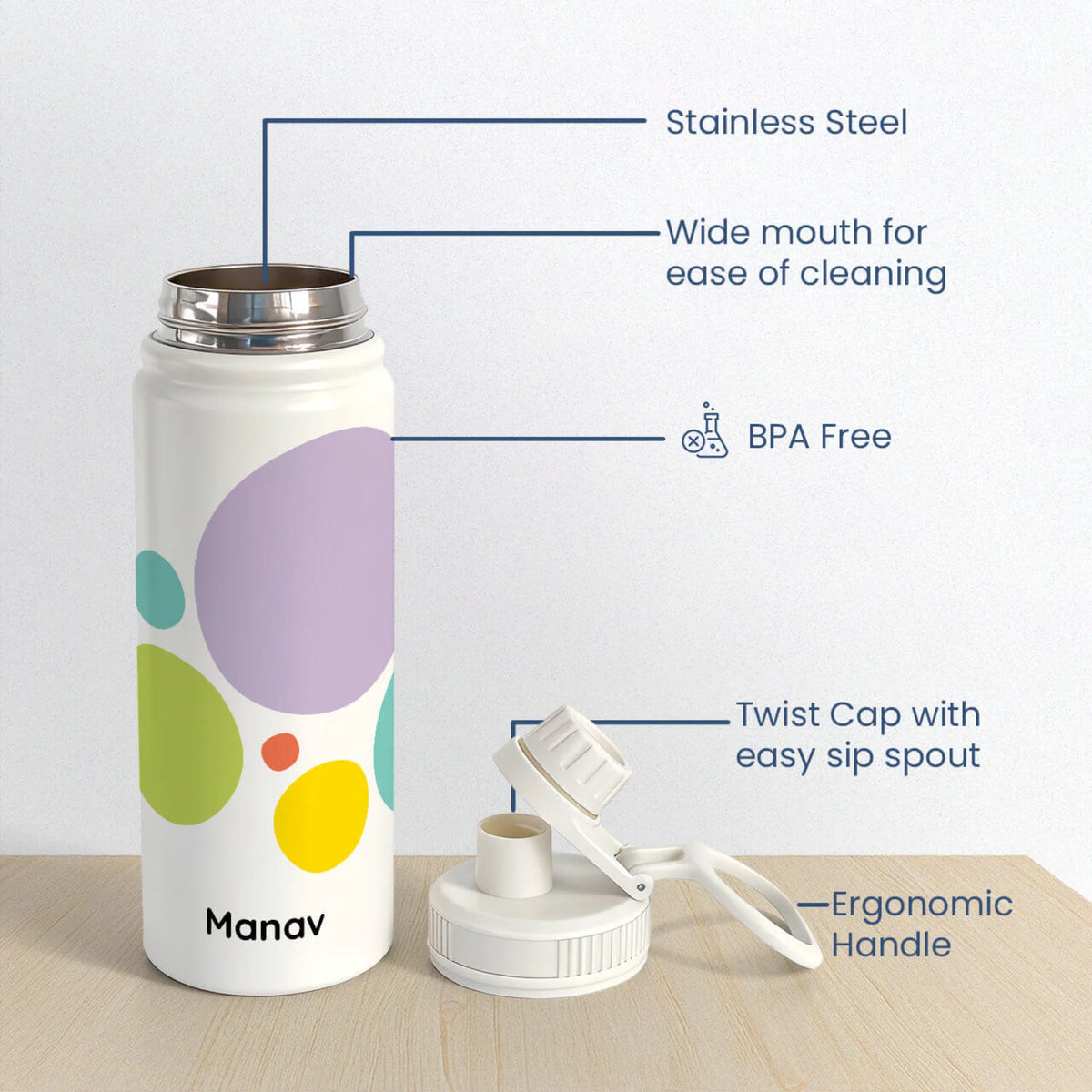 Personalised Zooboo Kids Water Bottle (Hydro) 600 ML - image 6