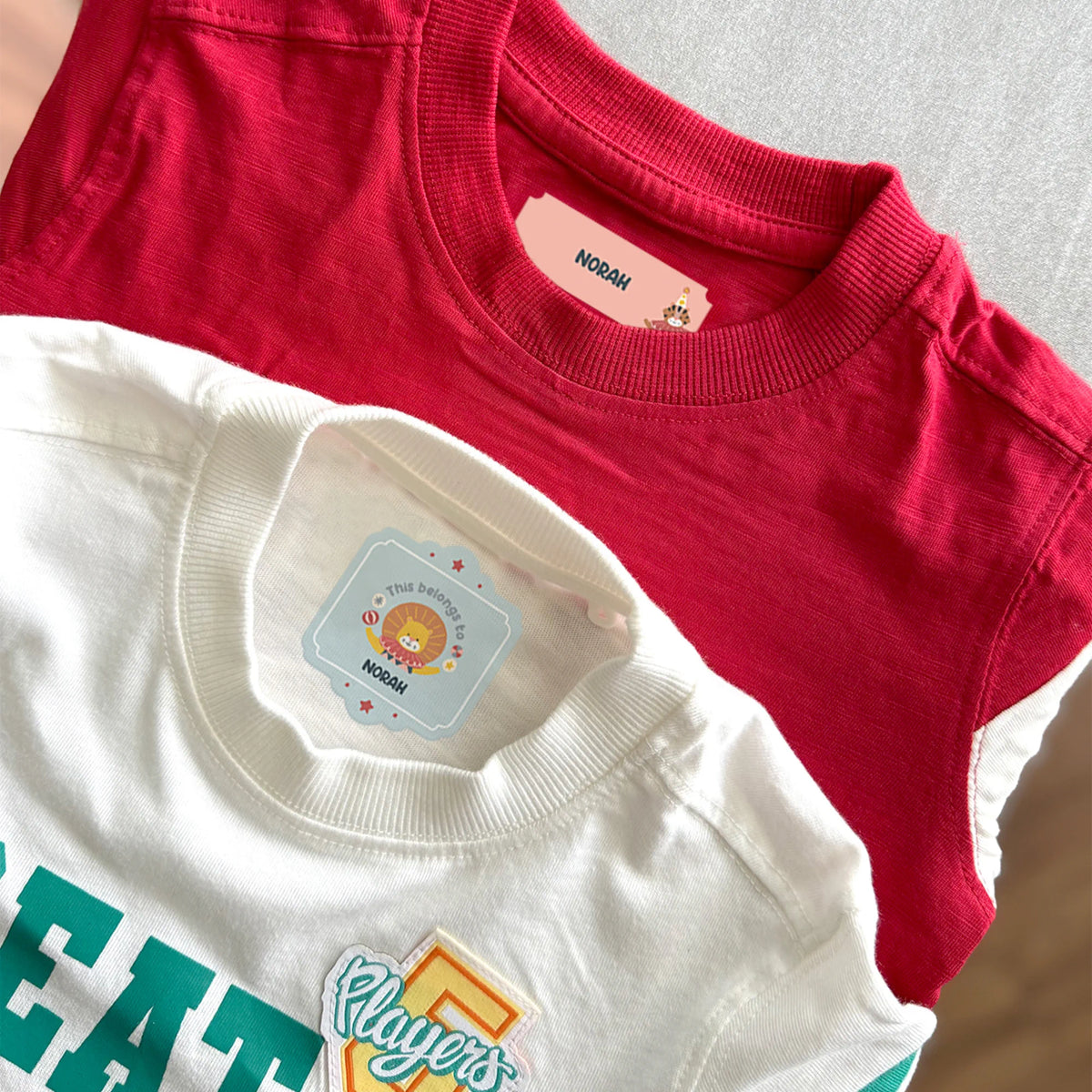 Personalised Animal Circus Iron-On Name Labels for Clothes - image 2