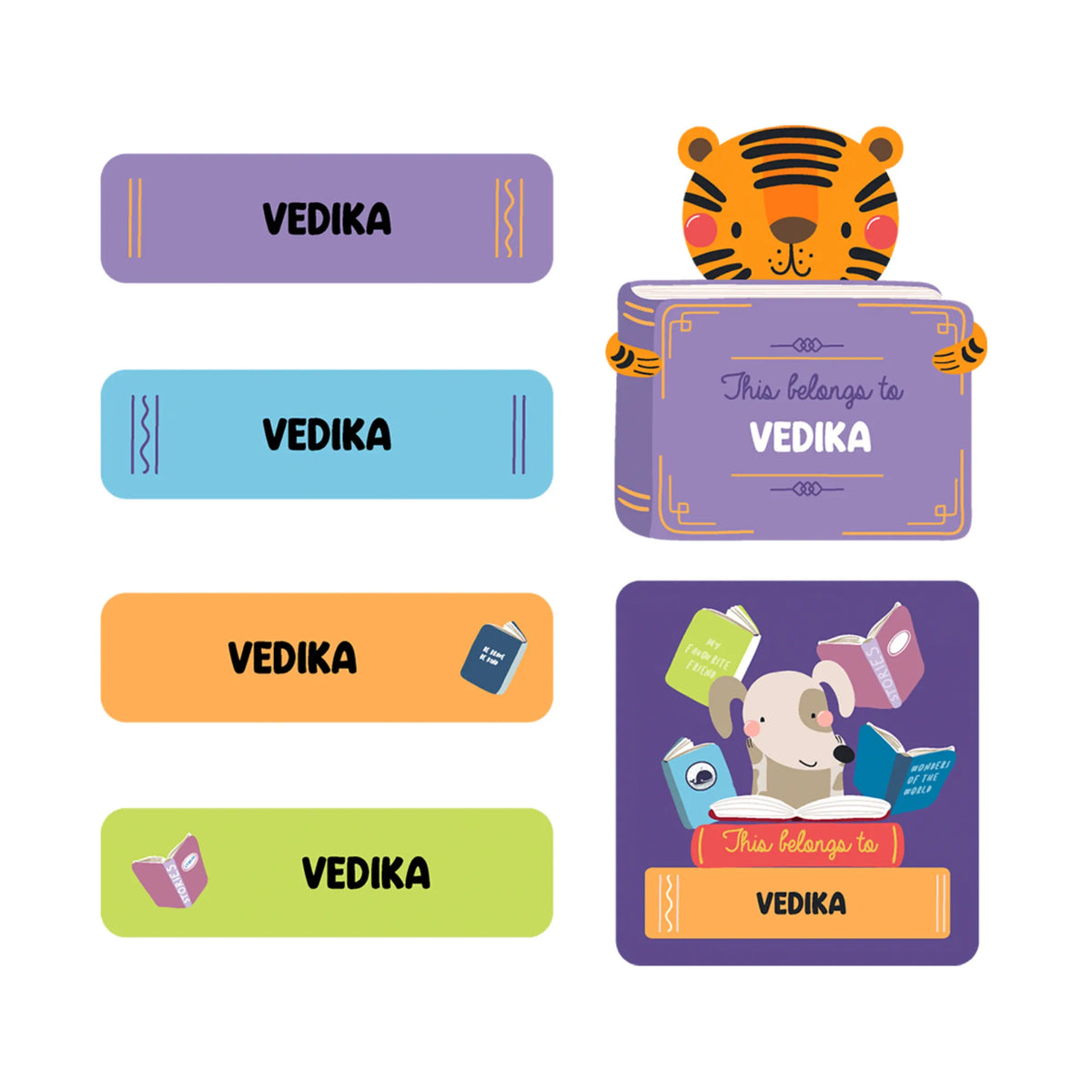 Personalised Animal Library Iron-On Name Labels for Clothes - image 1