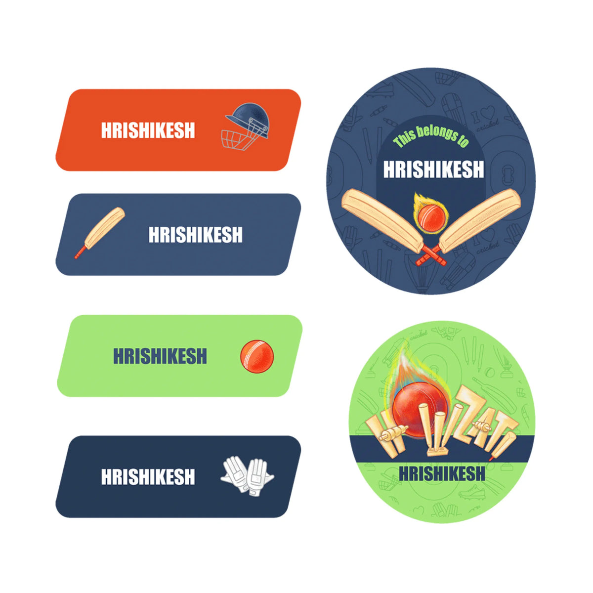 Personalised Cricket Buzz Iron-On Name Labels for Clothes - image 1