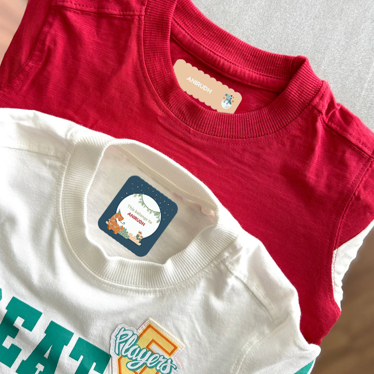 Personalised Dino Party Iron-On Name Labels for Clothes - image 2