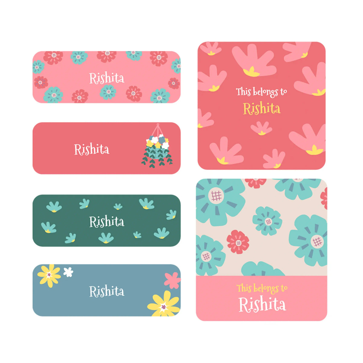Personalised Enchanted Garden Iron-On Name Labels for Clothes - image 1