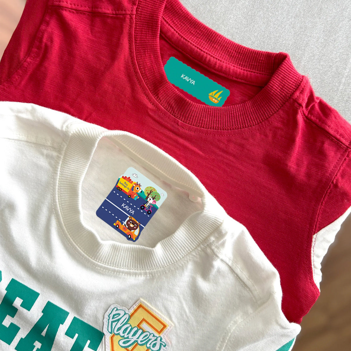 Personalised Let's Travel Iron-On Name Labels for Clothes - image 2