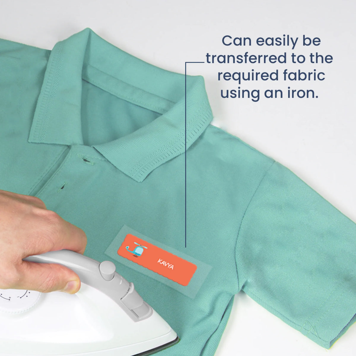 Personalised Let's Travel Iron-On Name Labels for Clothes - image 4