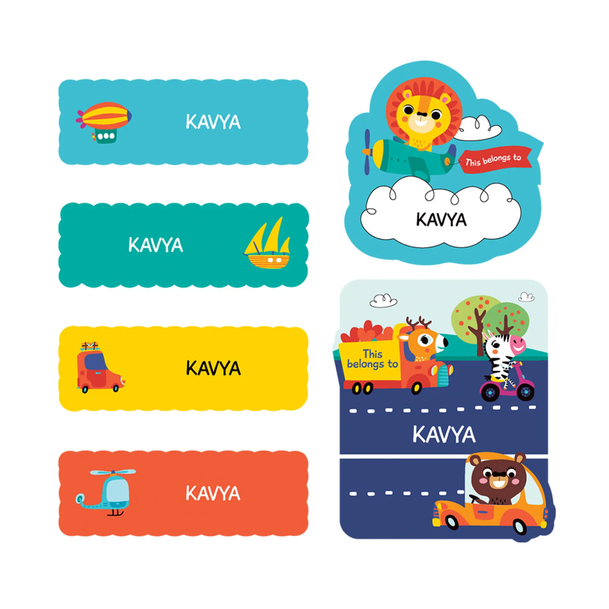 Personalised Let's Travel Iron-On Name Labels for Clothes - image 1