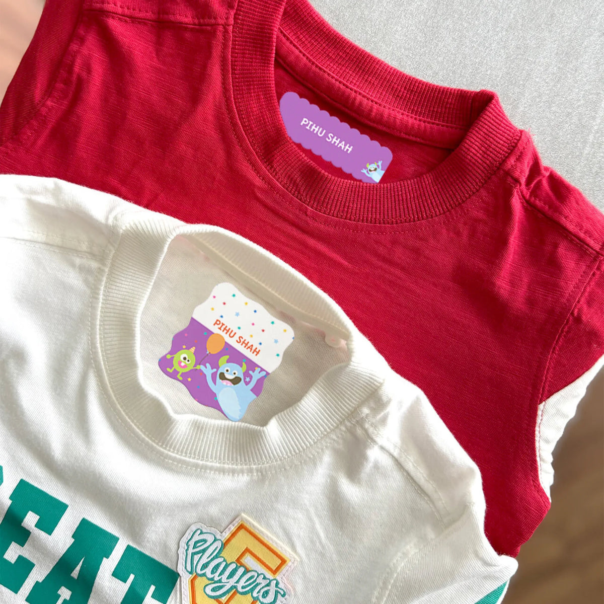 Personalised Monster Party Iron-On Name Labels for Clothes - image 2