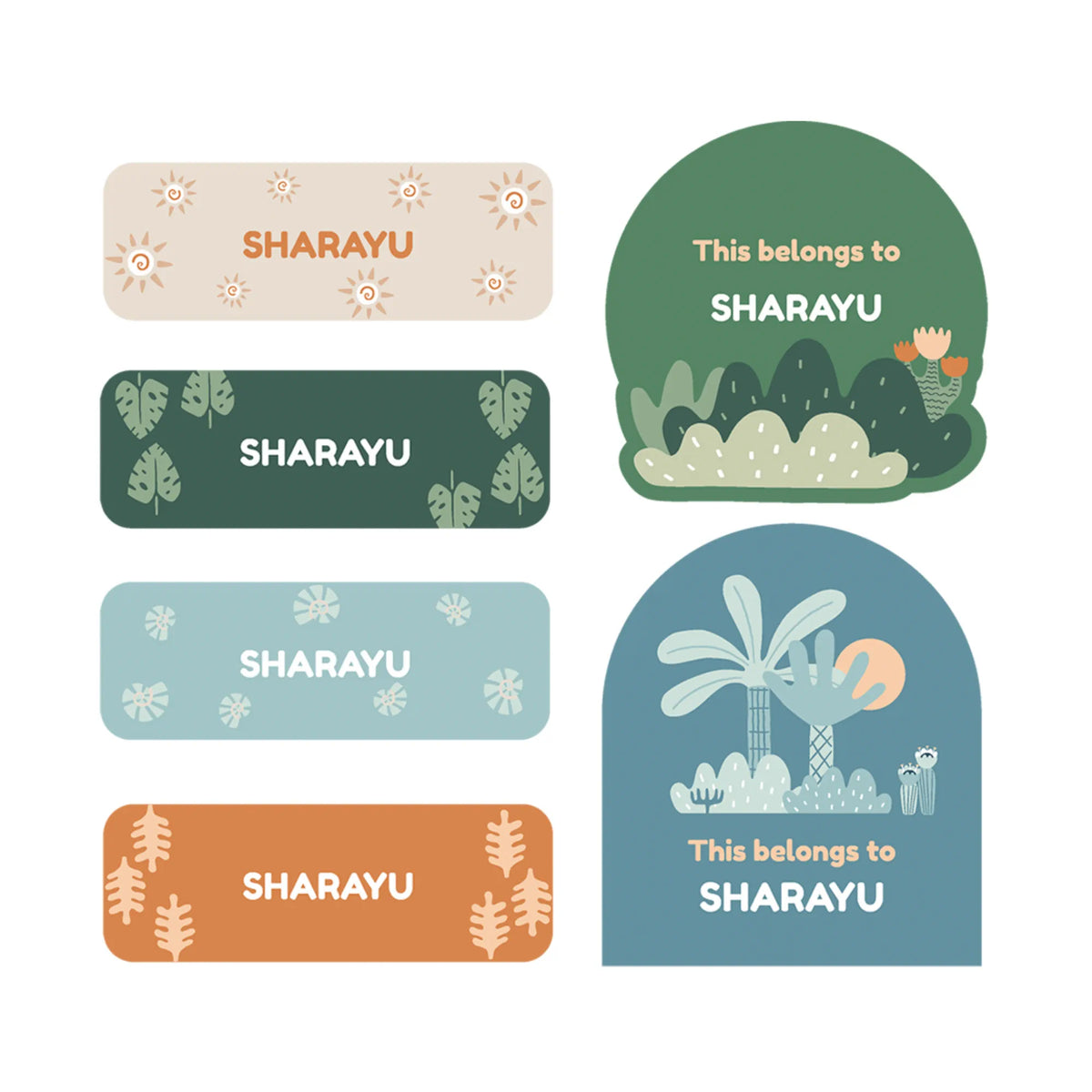 Personalised Nature & I Iron-On Name Labels for Clothes - image 1