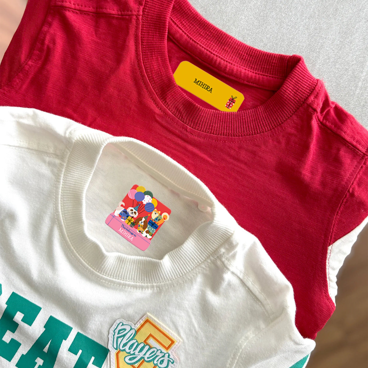 Personalised Paw Party Iron-On Name Labels for Clothes - image 2