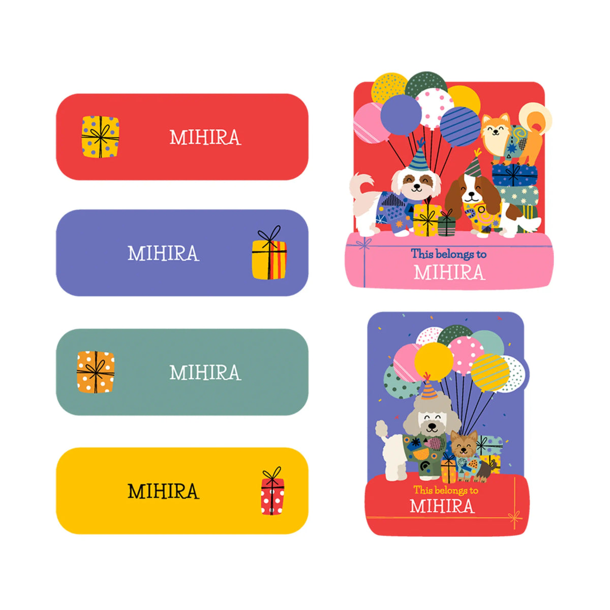 Personalised Paw Party Iron-On Name Labels for Clothes - image 1