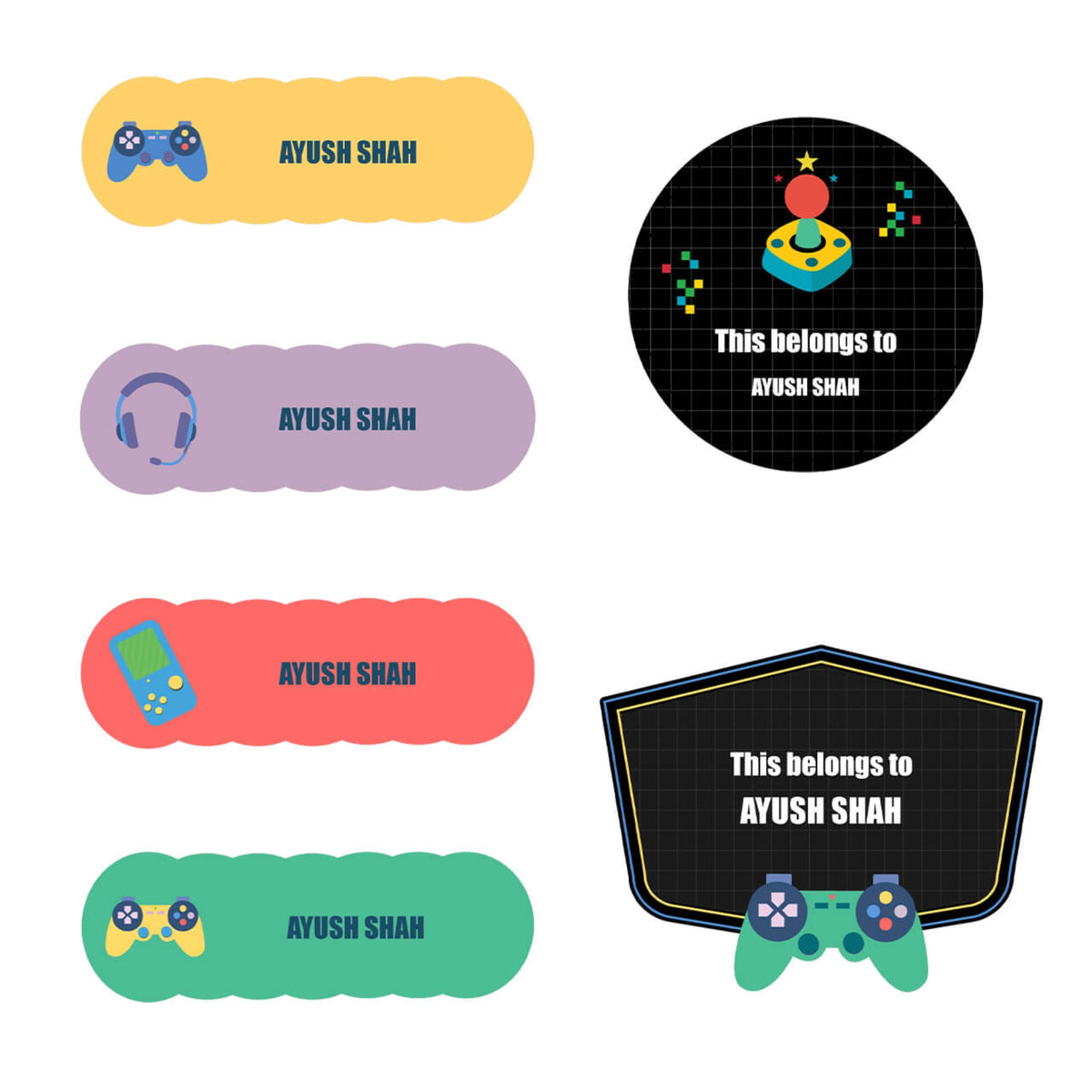 Personalised Video Game Iron-On Name Labels for Clothes - image 1
