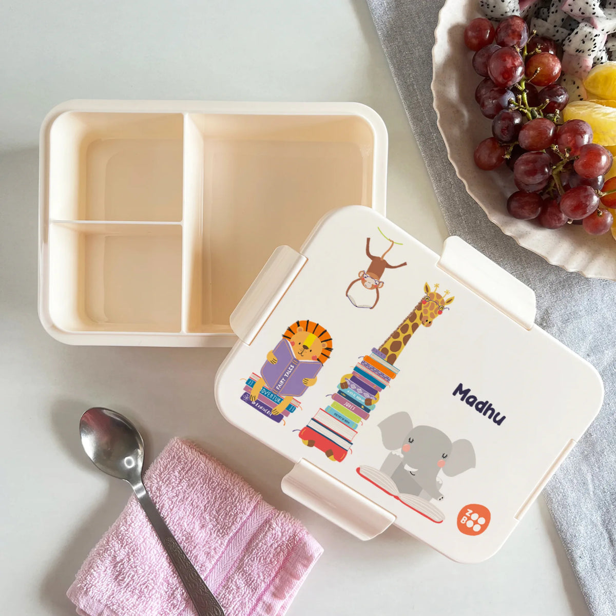 Personalised Animal Library Bento Lunch Box for Kids - image 2