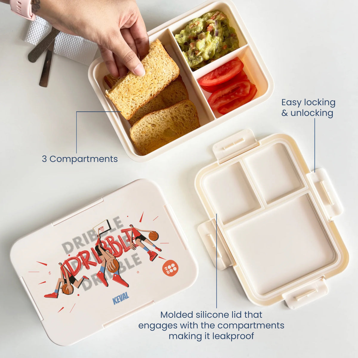 Personalised Basketball Fever Boy Bento Lunch Box for Kids - image 3