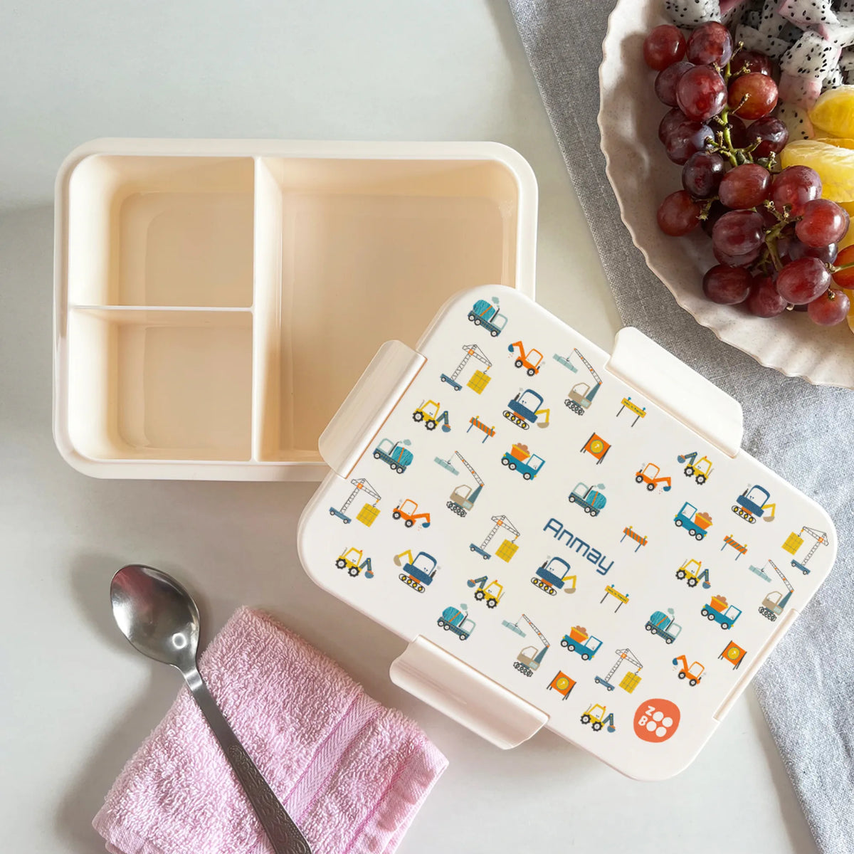 Personalised Construction Site Bento Lunch Box for Kids - image 2