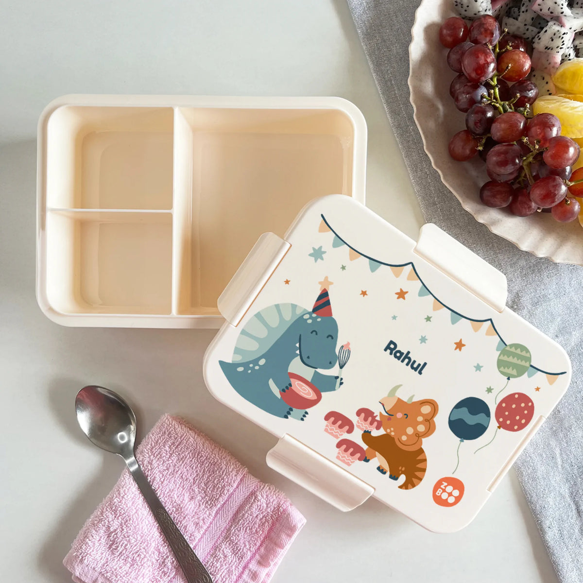 Personalised Dino Party Bento Lunch Box for Kids - image 2