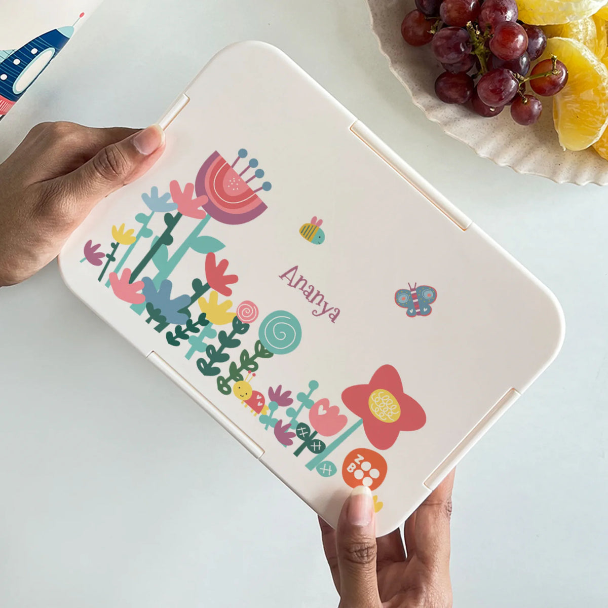 Personalised Flower Power Bento Lunch Box for Kids - image 4