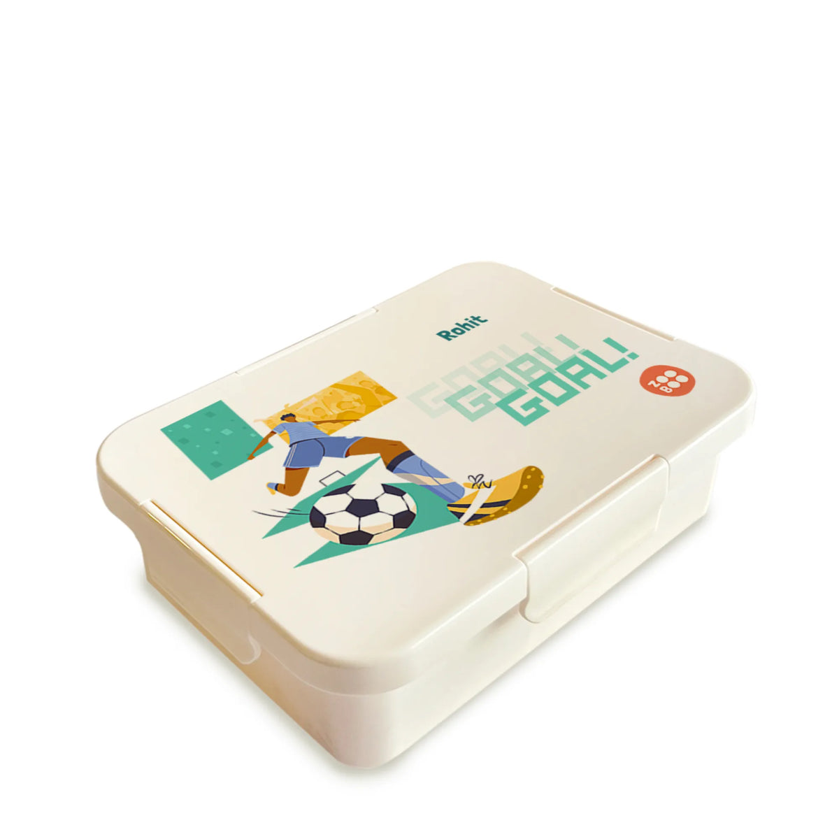 Personalised Football Goals Boy Bento Lunch Box for Kids - image 1