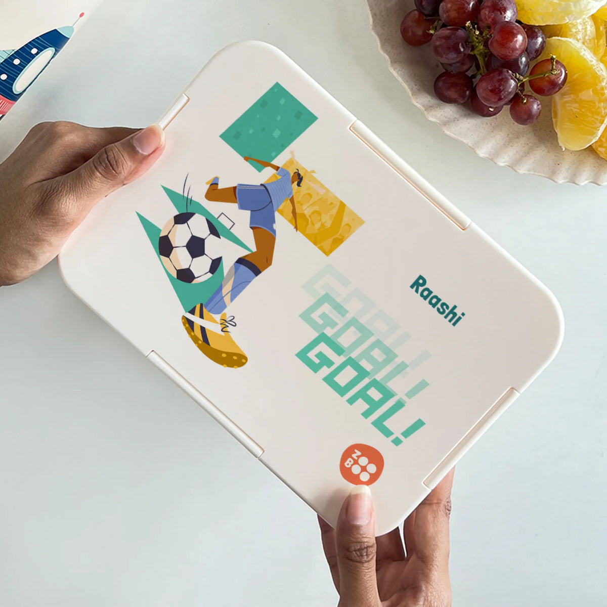 Personalised Football Goals Girl Bento Lunch Box for Kids - image 4