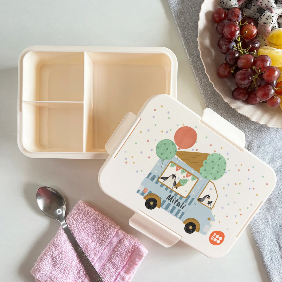 Personalised Ice Cream Fun Bento Lunch Box for Kids - image 2