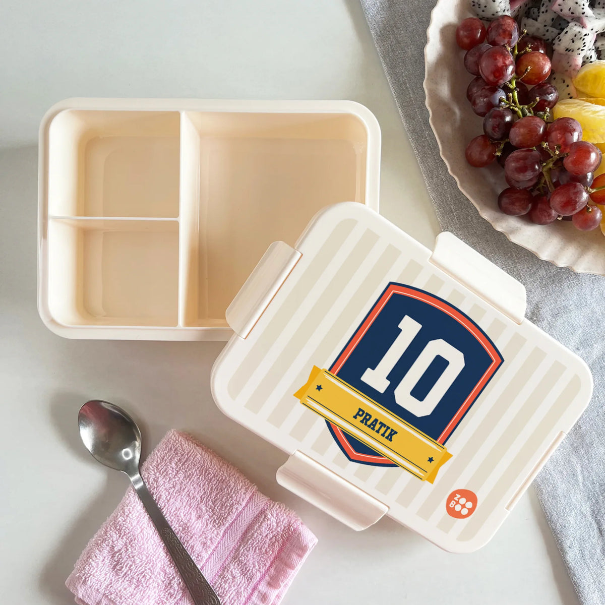 Personalised Jersey Number Bento Lunch Box for Kids - image 2