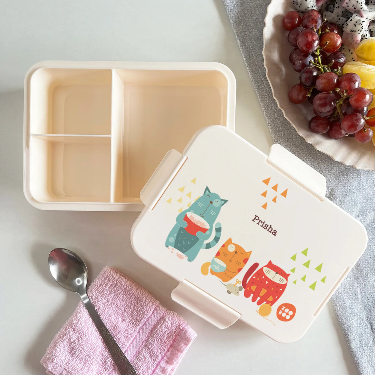 Personalised Kitty Cat Bento Lunch Box for Kids - image 2