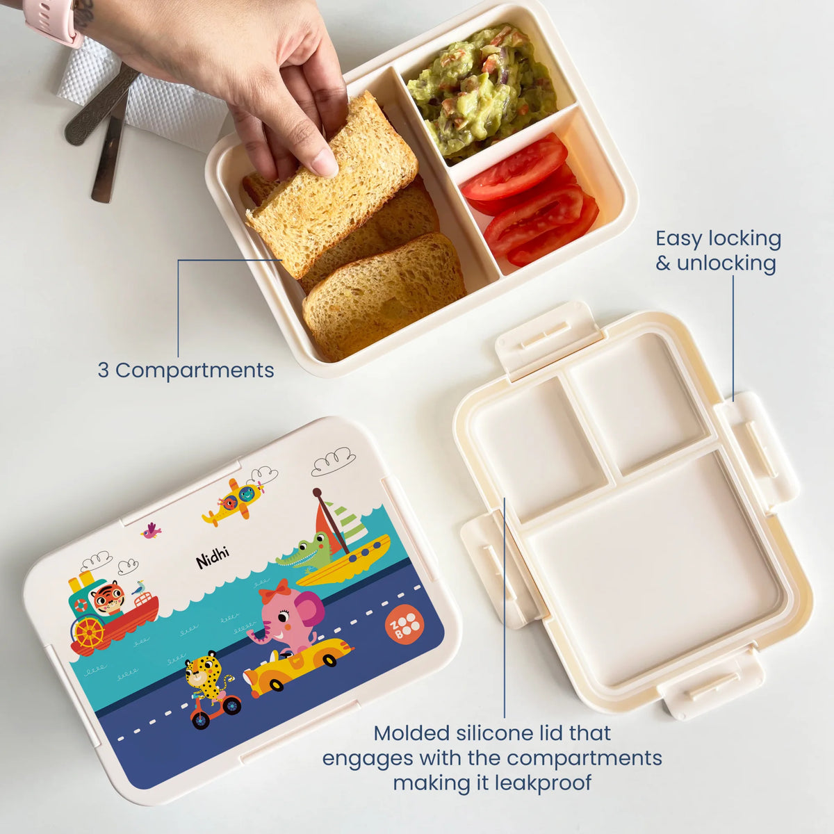 Personalised Let's Travel Bento Lunch Box for Kids - image 3