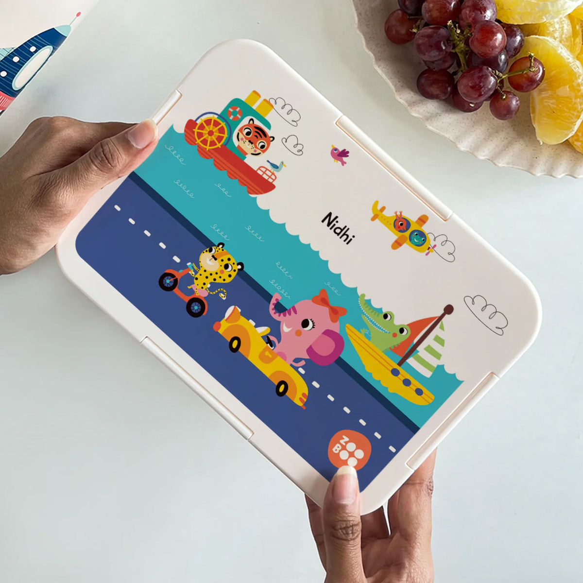 Personalised Let's Travel Bento Lunch Box for Kids - image 4
