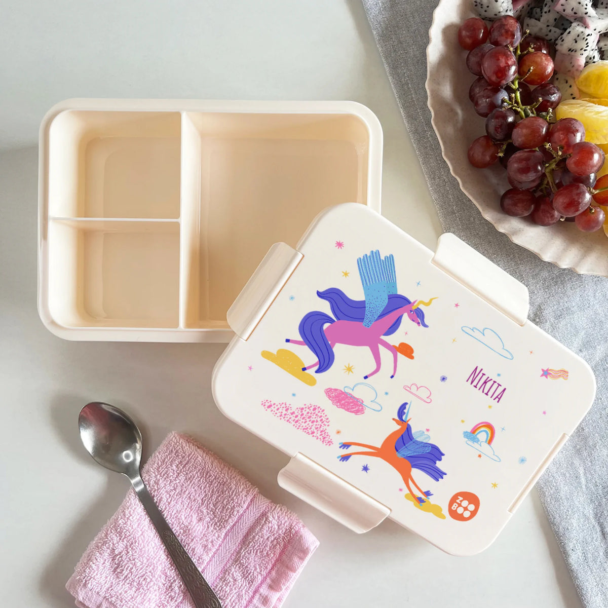 Personalised Magical Unicorn Bento Lunch Box for Kids - image 2