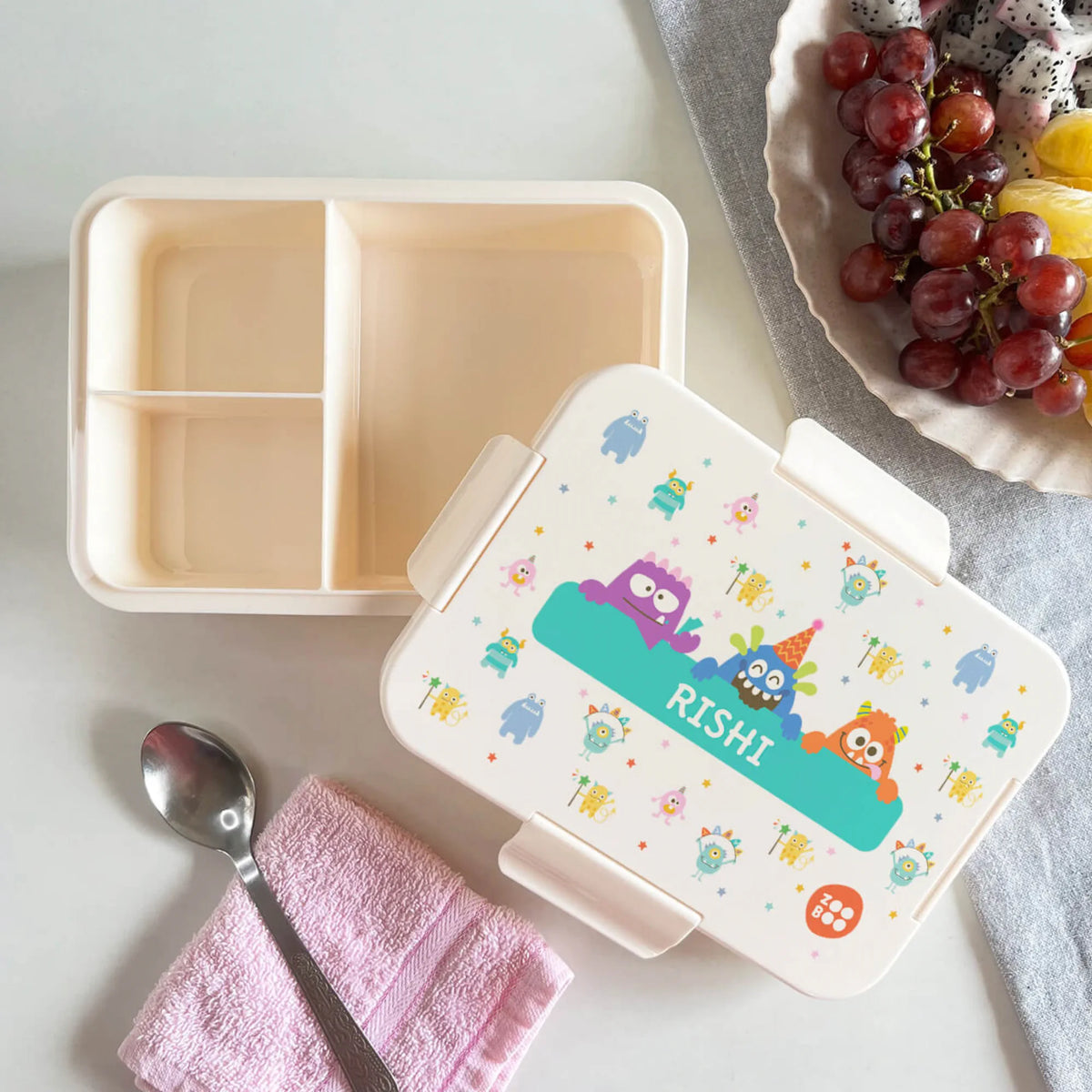Personalised Monster Party Bento Lunch Box for Kids - image 2