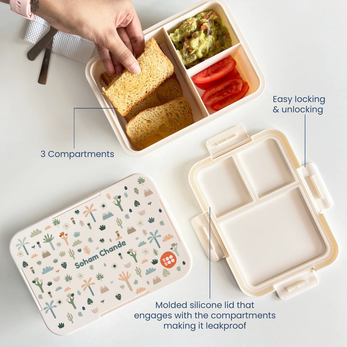 Personalised Nature & I Bento Lunch Box for Kids - image 3
