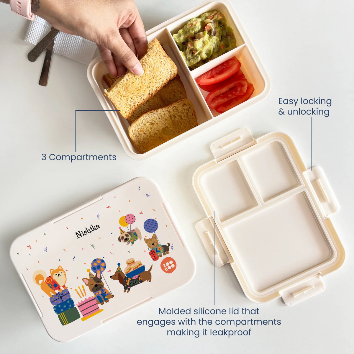Personalised Paw Party Bento Lunch Box for Kids - image 3