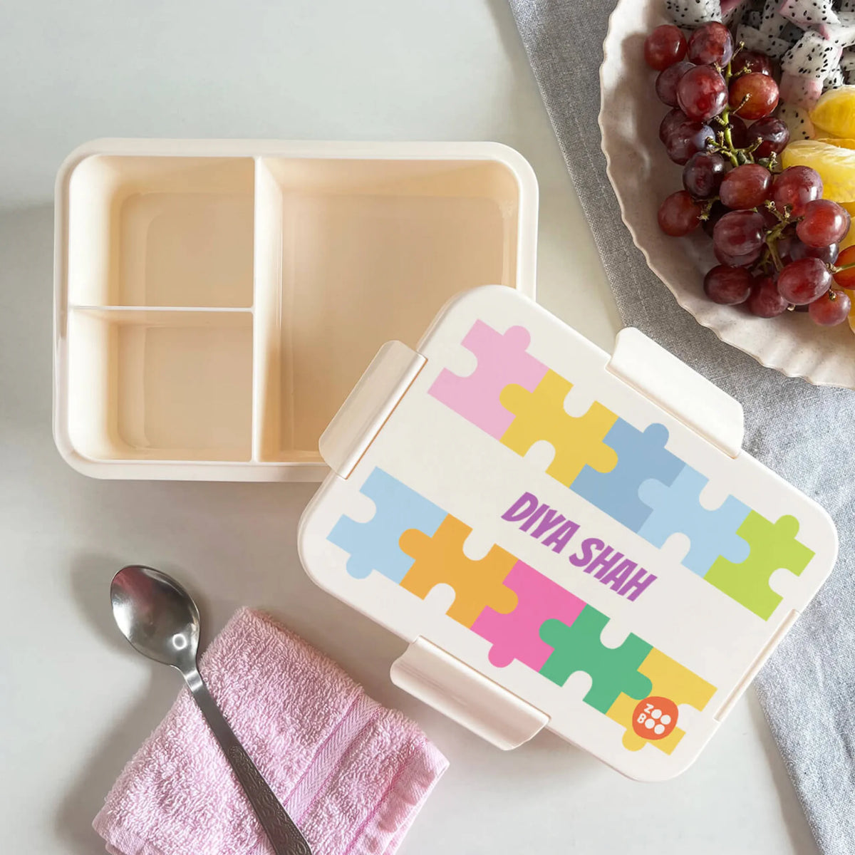 Personalised Puzzle Pop Bento Lunch Box for Kids - image 2