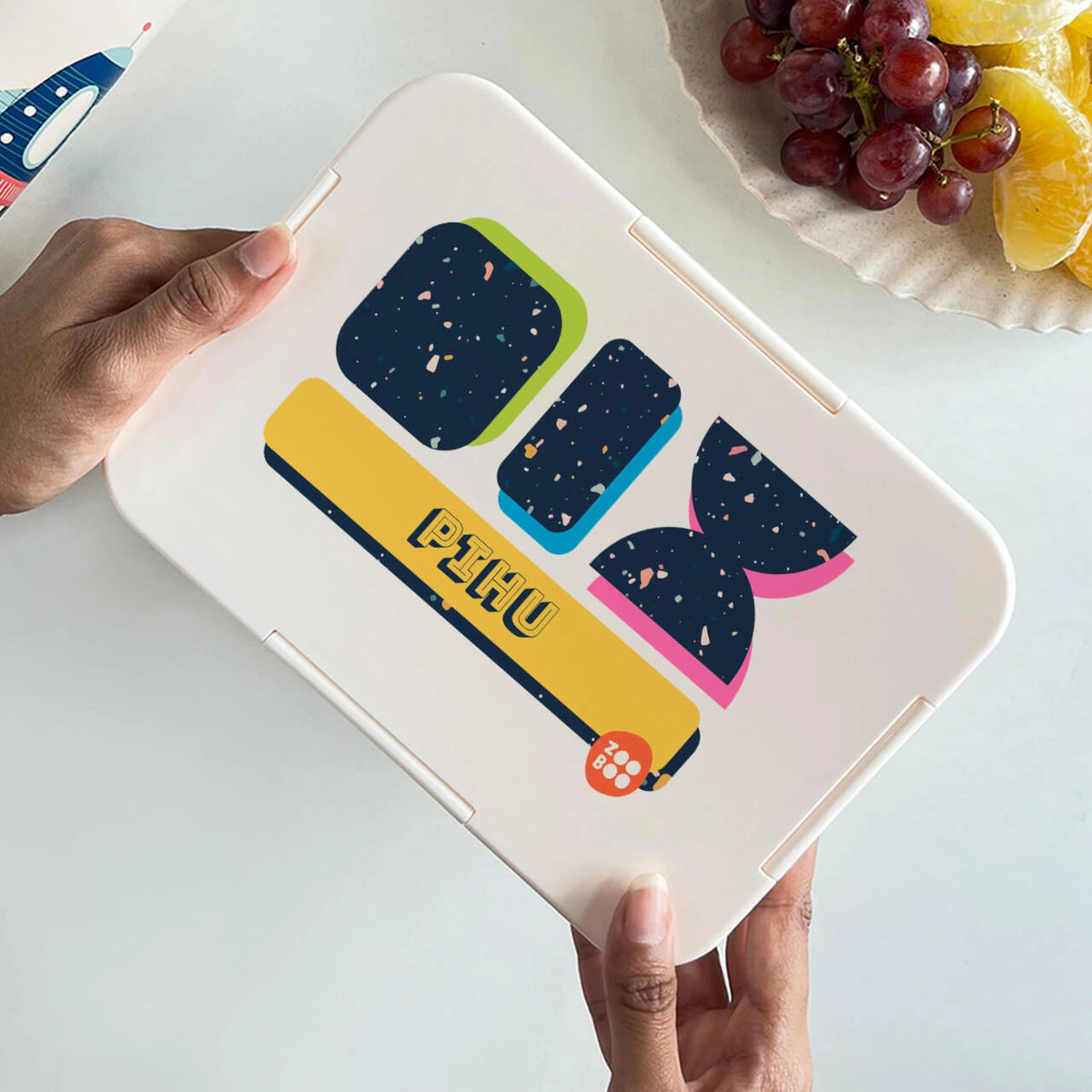 Personalised Terrazzo Pop Bento Lunch Box for Kids - image 4