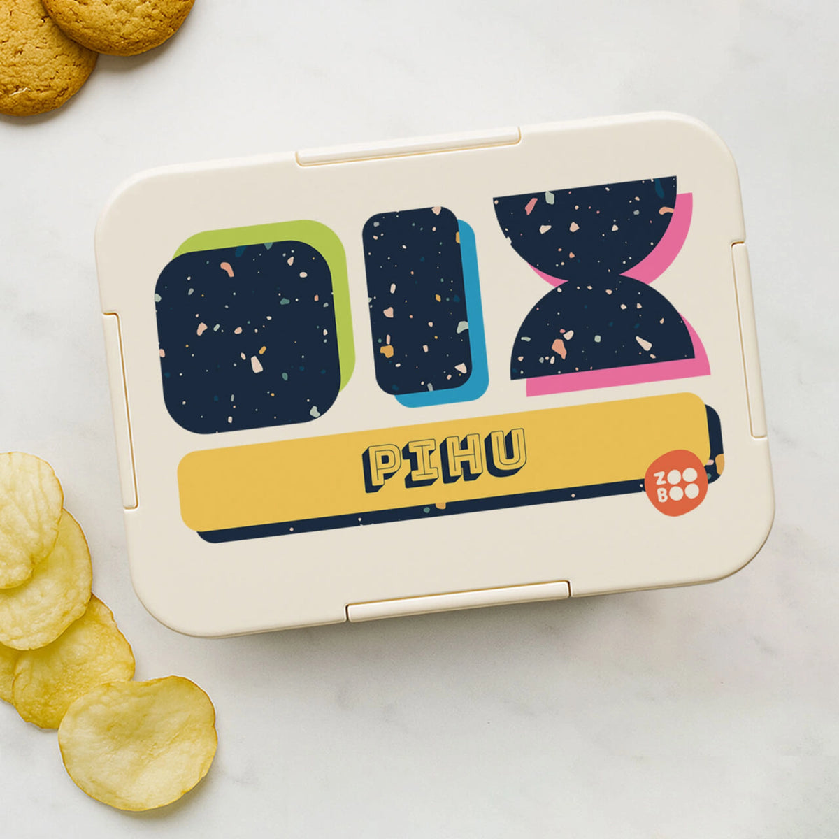 Personalised Terrazzo Pop Bento Lunch Box for Kids - image 5