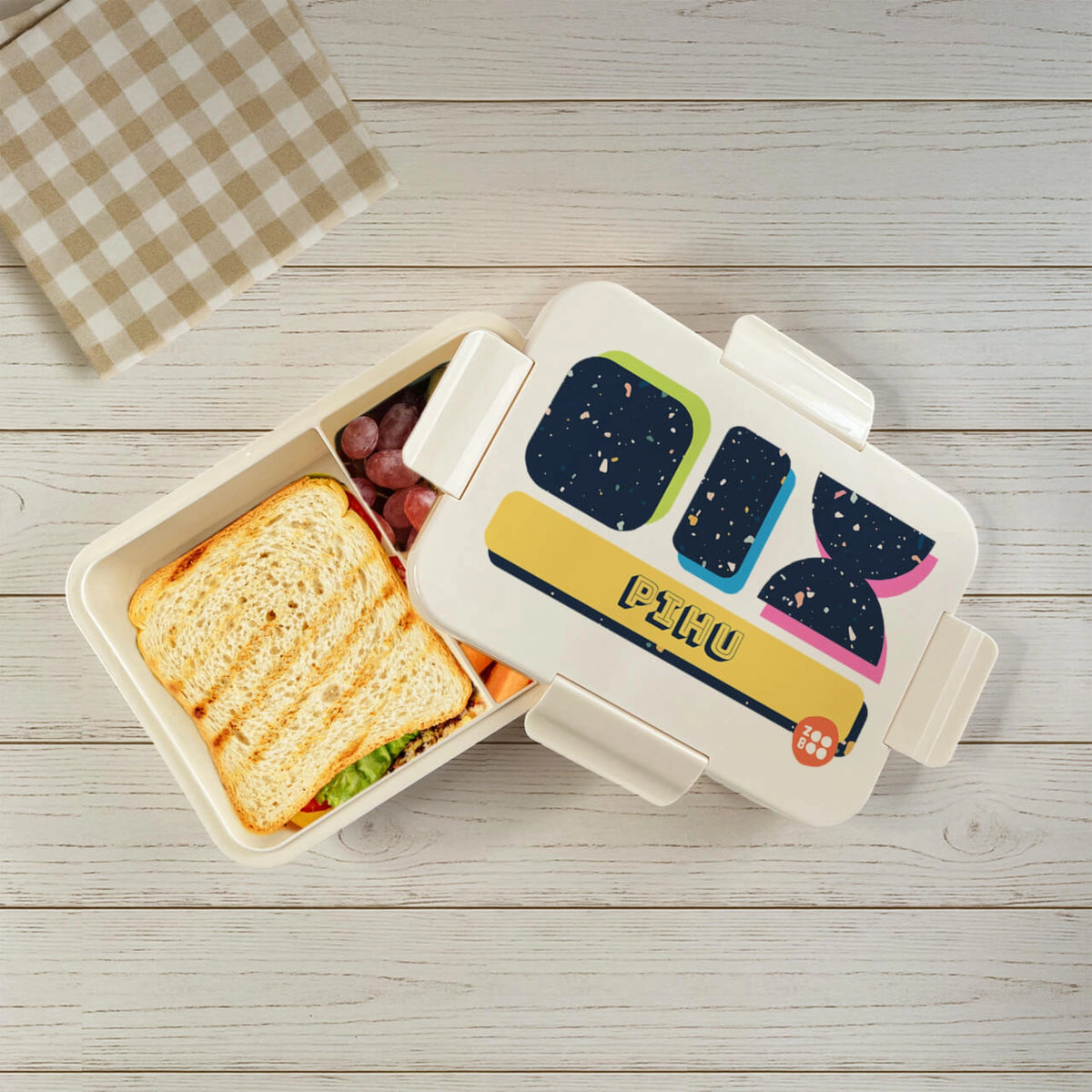 Personalised Terrazzo Pop Bento Lunch Box for Kids - image 6