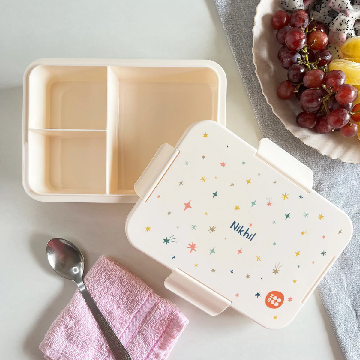 Personalised Twinkling Stars Bento Lunch Box for Kids - image 2